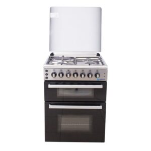 0x60cm Standing Cooker, 3 Gas 1 Elect Burners, High Grade S/Steel Top & Panel, Inox Body, Wide Finger Pot Stand, Oven & Grill, Oven Light, Electric Ignite, Chicken Rotisserie