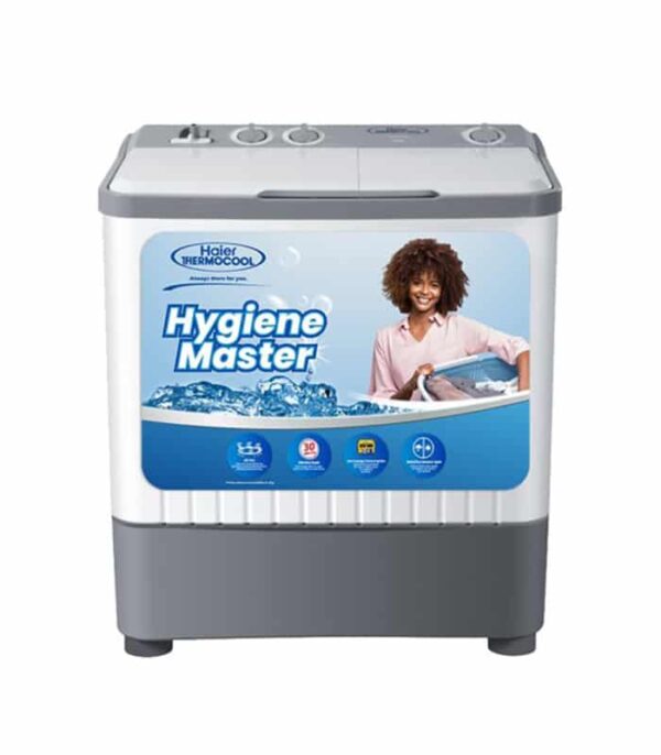 Haier Thermocool Hygiene Master Top load Semi Automatic, 6kg, Grey, 3 Wash Program, Washing Machine